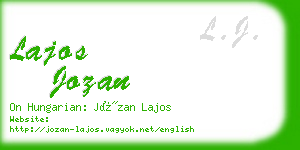lajos jozan business card